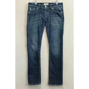 MEK BNM Jeans Men's Sz 30x34 Harbin Straight Handcrafted‎ Embellished Pockets